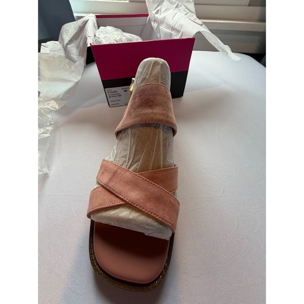 NIB Women's Pale Pink Leather (Suede) Sandals by Vince Camuto - Size 9M